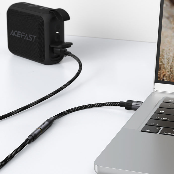 Acefast J13 USB-A към 3.5 мм мини жак адаптер - черен