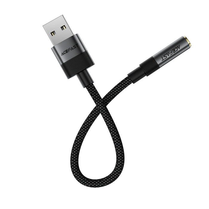 Acefast J13 USB-A към 3.5 мм мини жак адаптер - черен