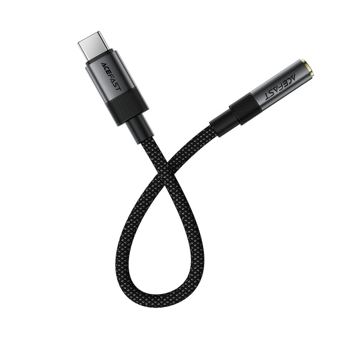 Acefast J12 USB-C към 3.5 мм мини жак адаптер - черен