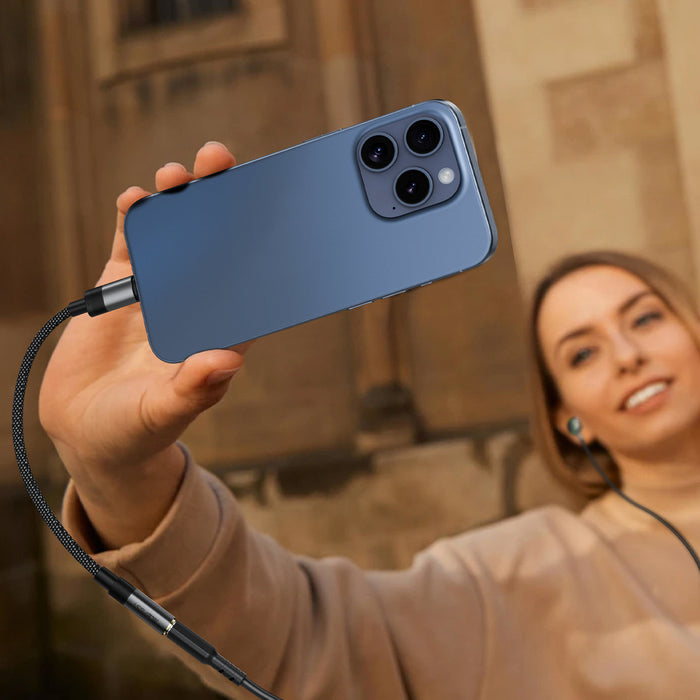 Acefast J12 USB-C към 3.5 мм мини жак адаптер - черен