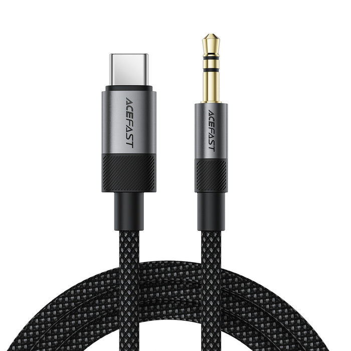 Acefast J11 USB-C към 3.5 мм мини жак кабел 1 м - черен