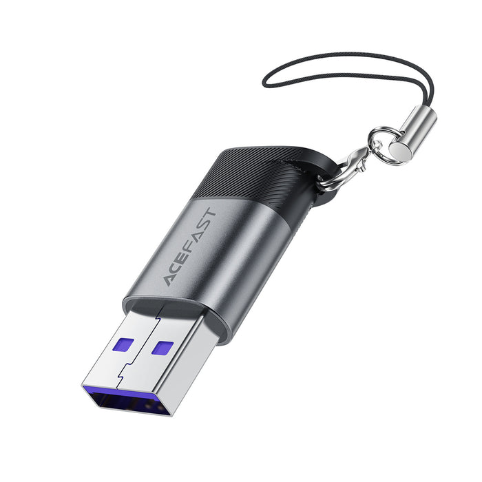 Acefast J8 USB-C - USB-A адаптер - сив