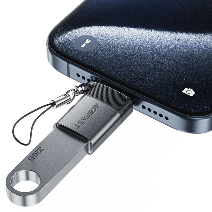Acefast J7 USB-A - USB-C адаптер - сив