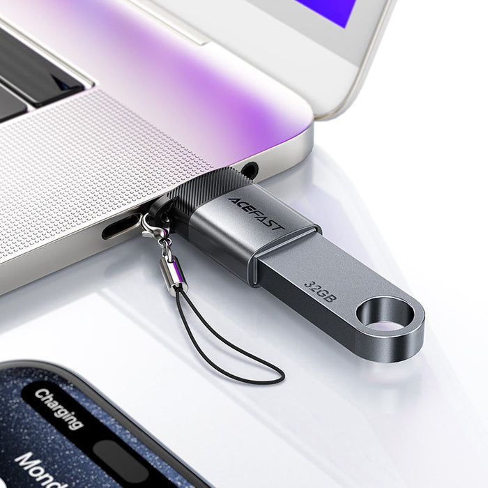 Acefast J7 USB-A - USB-C адаптер - сив