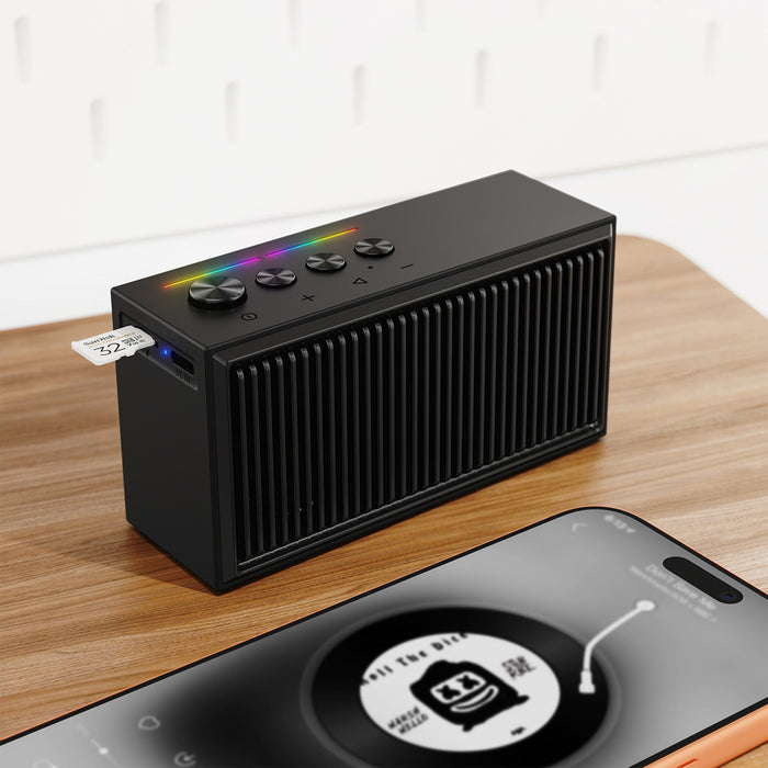 Bluetooth високоговорител Acefast K9 Go със стерео и ENC - черен
