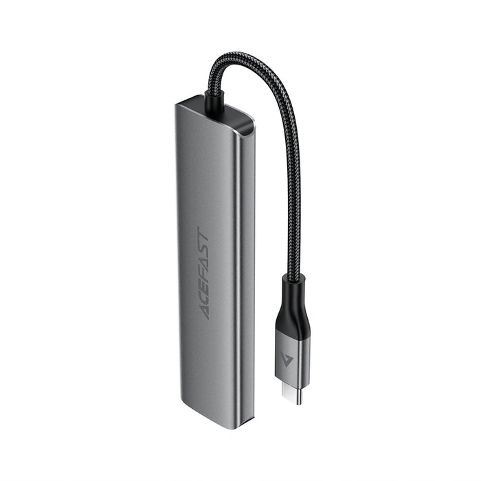 Acefast J16 USB Hub USB-C 5-в-1 HDMI 4K 60Hz PD90W Докинг станция - Сив