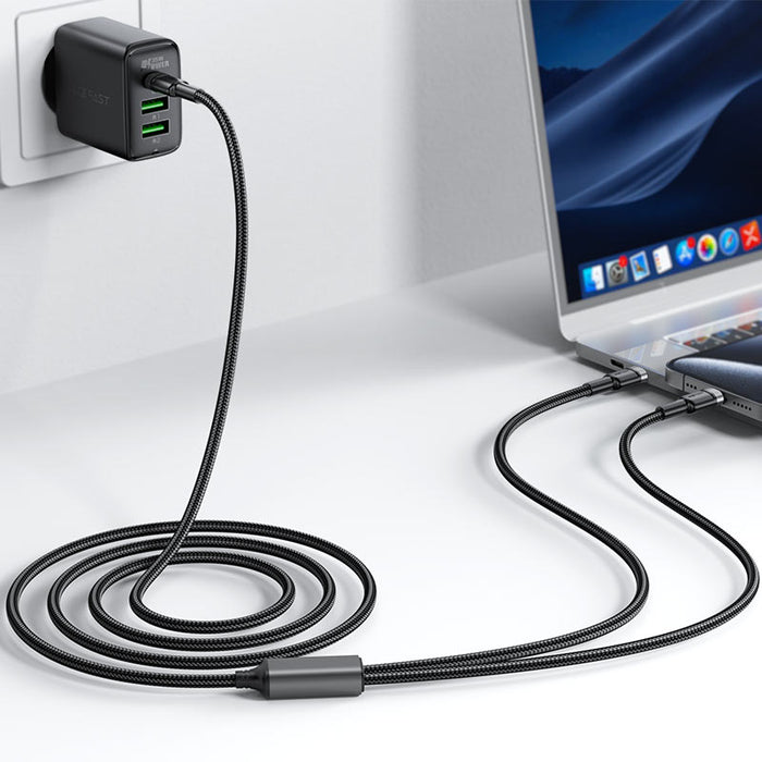 Acefast Кабел USB-C към 2х USB-C, 1,25м