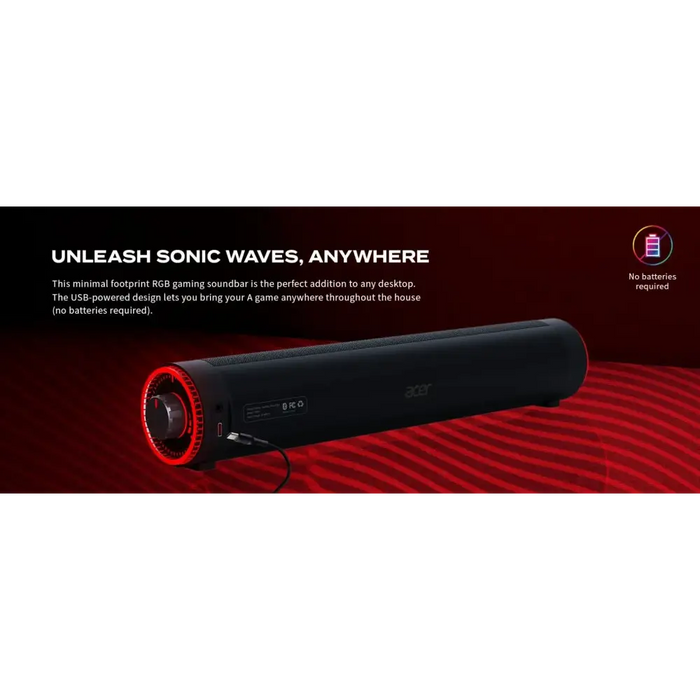 Acer Nitro Gaming Soundbar 2 x 5 W BT Dynamic 2.0 Stereo