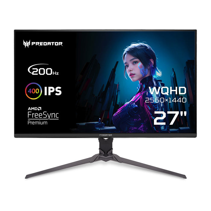 Монитор ACER Predator XB273UX1 UM.HX3EE.111 0.233 мм, 178°/178°, IPS, 27.0 ", 68.6 см, 2560x1440, 200.00 Hz, 0.50 ms, HDMI, DisplayPort, BLACK