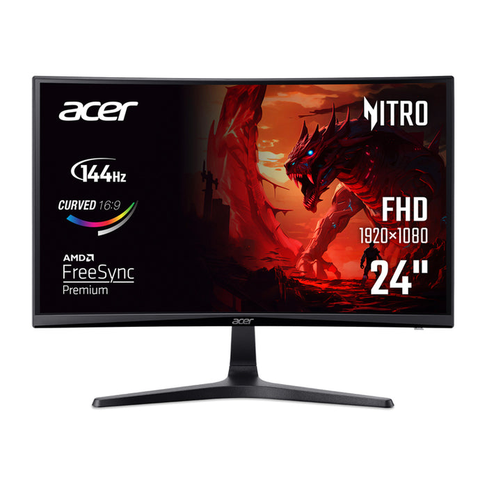 Монитор ACER Nitro ED240QP0bi UM.UE0EE.004 0.272 мм, 178°/178°, VA, 23.6 ", 59.9 см, 1920x1080, 144.00 Hz, 4.00 ms, HDMI, BLACK