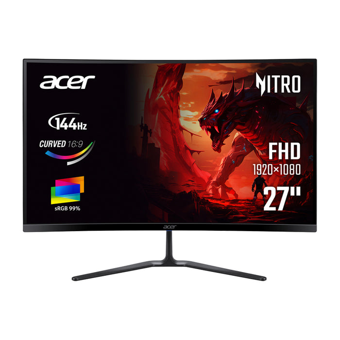 Монитор ACER Nitro ED270P0bmipx UM.HE0EE.005 0.311 мм, 178°/178°, VA, 27.0 ", 68.6 см, 1920x1080, 144.00 Hz, 1.00 ms, HDMI, DisplayPort, BLACK