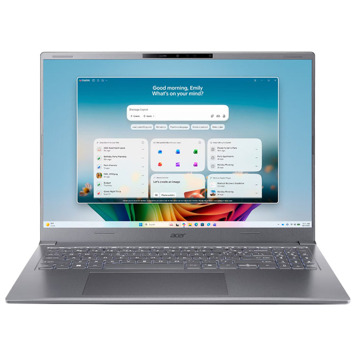 Лаптоп ACER Aspire X 16 AI AX16-I71M-73FU 16.0 ", INTEL CORE ULTRA 7 358H, RAM 16 GB, SSD 512 GB, INTEL ARC GRAPHICS B390, WINDOWS 11, SILVER