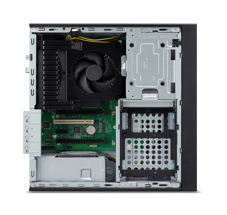 Acer Veriton VX4720GT Intel Core i3-14100 (до 4.70GHz, 12MB), 1*8GB DDR5, 512GB SSD M.2, DVD+RW, Intel UHD Graphics, TPM 2.0, GLAN, 180W 80PLUS Bronze, KBD и мишка USB, без операционна система, 3 години