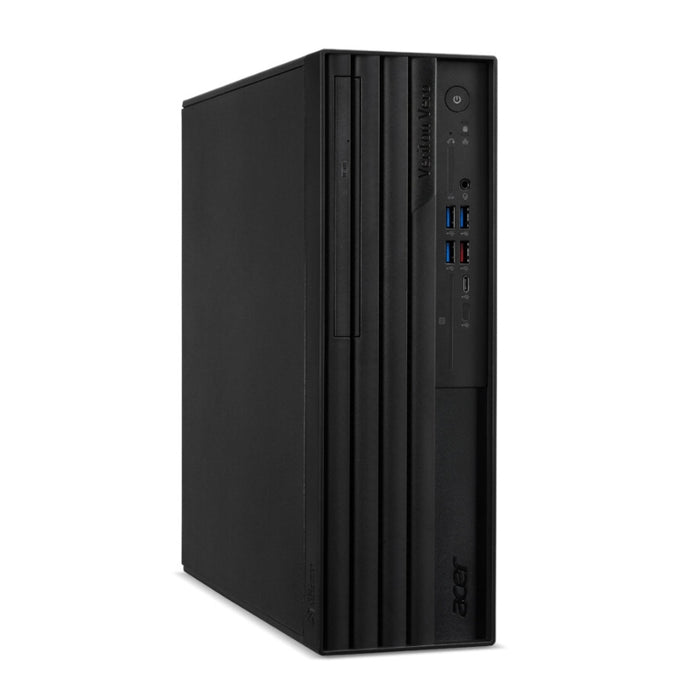 Acer Veriton VX4720GT Intel Core i3-14100 (до 4.70GHz, 12MB), 1*8GB DDR5, 512GB SSD M.2, DVD+RW, Intel UHD Graphics, TPM 2.0, GLAN, 180W 80PLUS Bronze, KBD и мишка USB, без операционна система, 3 години