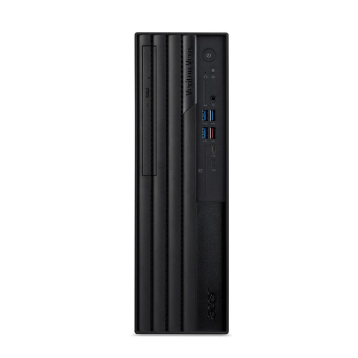 Acer Veriton VX4720GT Intel Core i3-14100 (до 4.70GHz, 12MB), 1*8GB DDR5, 512GB SSD M.2, DVD+RW, Intel UHD Graphics, TPM 2.0, GLAN, 180W 80PLUS Bronze, KBD и мишка USB, без операционна система, 3 години