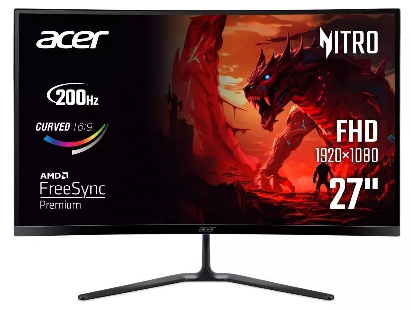 Гейминг монитор Acer - Nitro ED270Xbiipx, 27'', 200Hz, 1ms, FreeSync