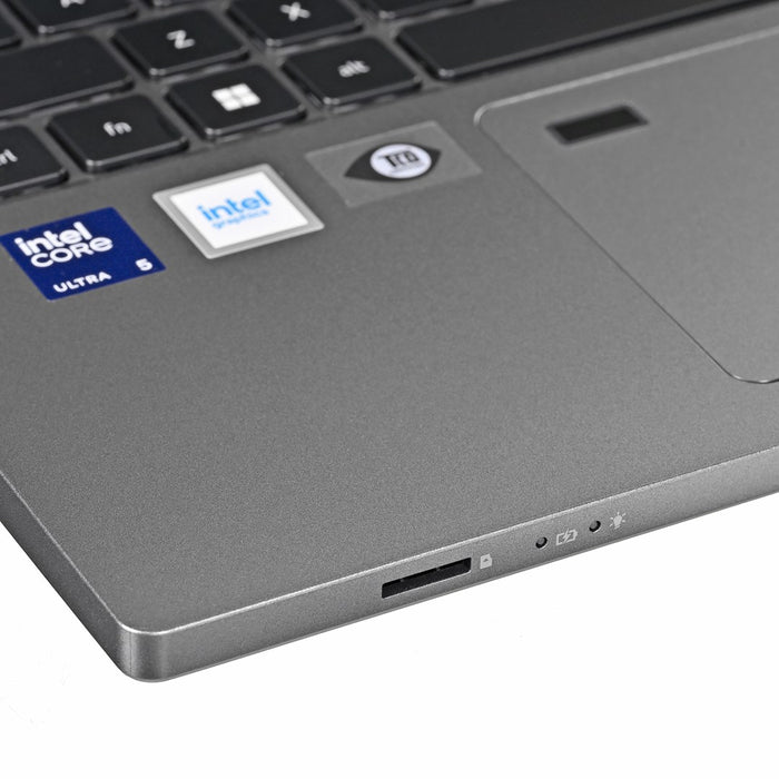Acer TravelMate P2 TMP214-75-G3-TCO Ultra 5 125H 14" WUXGA IPS 300 нита AG 16GB DDR5 5600 512GB SSD Intel Arc Graphics WLAN + Bluetooth LAN 1080p уеб камера 65Wh FpR SCa Windows 11 Pro Стоманено сив 3-годишна гаранция на място