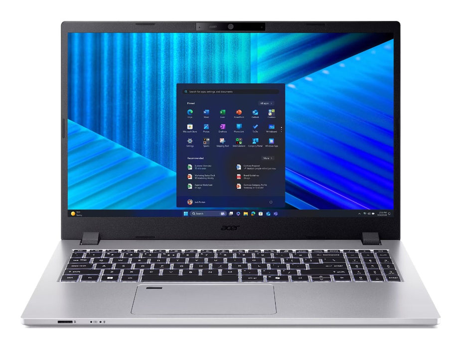 Лаптоп Acer TravelMate P2 TMP215-75-G2-TCO-58LW с Intel Core Ultra 5 125H, 39,6 см (15,6"), Full HD, 16 GB DDR5-SDRAM, 512 GB SSD, Wi-Fi 6 (802.11ax), Windows 11 Pro, сребрист
