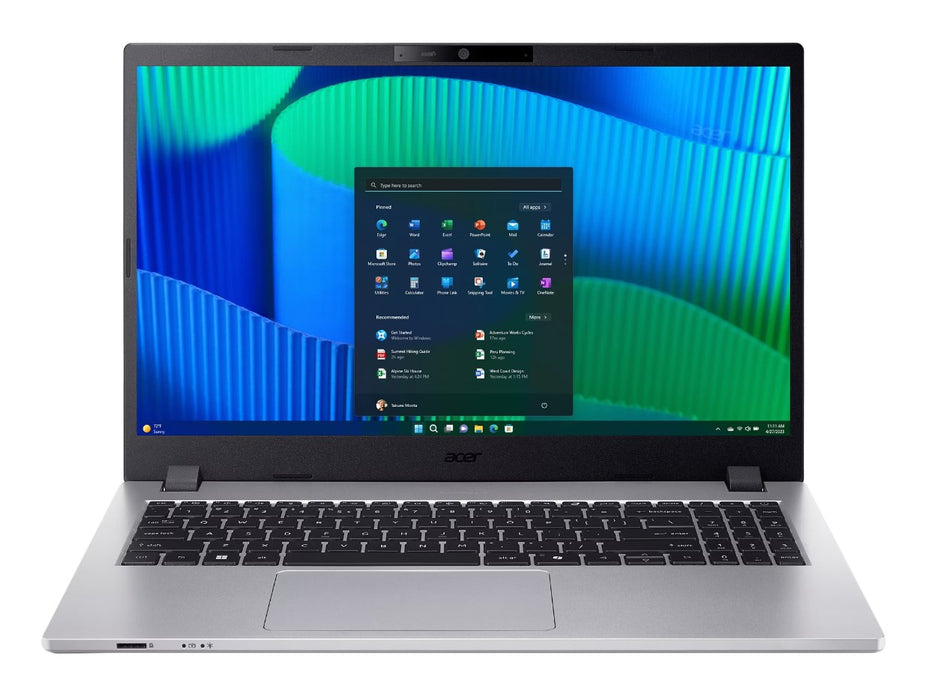 Лаптоп Acer TravelMate P2 TMP215-55-TCO с Intel Core 5 120U, 39.6 см (15.6"), Full HD, 16 GB DDR5-SDRAM, 512 GB SSD, Wi-Fi 6E (802.11ax), Windows 11 Pro, сребрист, нов, преопакован