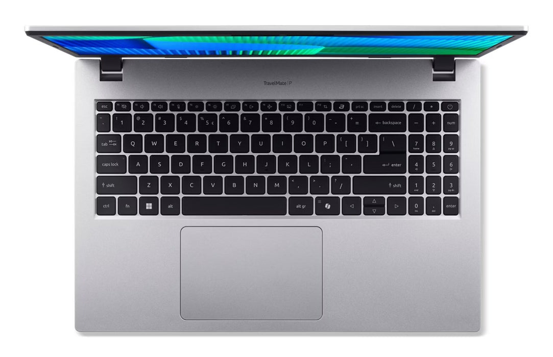 Лаптоп Acer TravelMate P2 TMP215-55-TCO с Intel Core 5 120U, 39.6 см (15.6"), Full HD, 16 GB DDR5-SDRAM, 512 GB SSD, Wi-Fi 6E (802.11ax), Windows 11 Pro, сребрист, нов, преопакован