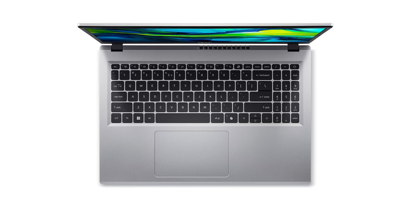 Лаптоп Acer Aspire Go 15 AG15-32P-39R2, Intel Core 3 N355, 39.6 см (15.6"), Full HD, 8 GB DDR5-SDRAM, 128 GB SSD, Wi-Fi 6 (802.11ax), Windows 11 Home, сребрист, нов, преопакован