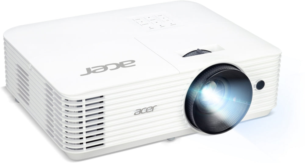 Проектор Acer H5386BDi, DLP, WXGA (1280 x 720), 5000 ANSI лумена, 20000:1, 3D, включен безжичен ключ, HDMI, VGA, RS-232, аудио вход, RCA, Wifi, високоговорител 3W, чанта, 2,75 кг, бял