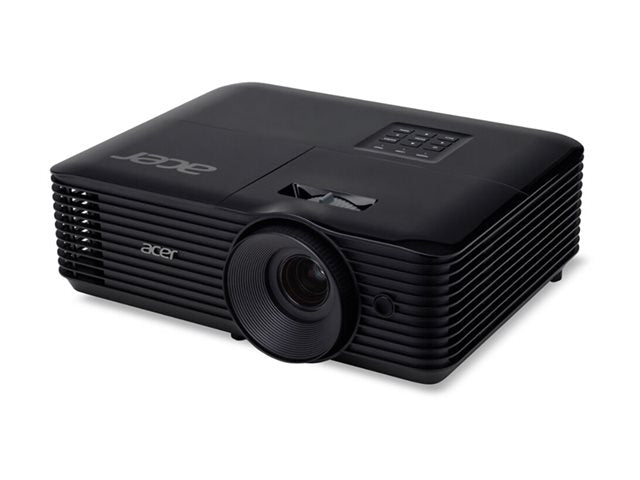 Проектор Acer X119H, DLP, SVGA (800x600), 4800 ANSI лумена, 20000:1, 3D, HDMI, VGA, RCA, аудио вход, DC изход (5V/2A, USB-A), високоговорител 3W, Bluelight Shield, запечатан оптичен двигател, LumiSense, 2,7 кг, черен