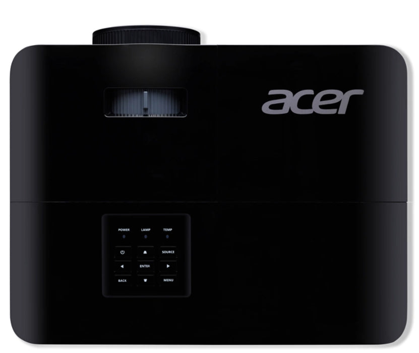 Проектор Acer X1228i, DLP, XGA (1024x768), 4800 ANSI Lm, 20 000:1, 3D, Автоматична трапецовидност, HDMI, WiFi, VGA вход, USB, RCA, RS232, Аудио вход/изход, DC изход (5V/1A), 3W високоговорител, 2.7 кг, Черен