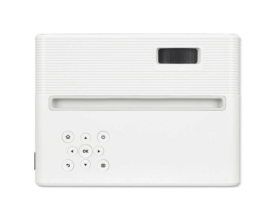 AOPEN QF12 (задвижван от Acer), LCD, 1080p (1920x1080), 5000 LED Lm, 1 000:1, HDMI, USB (тип A, тип C), MicroSD, аудио изход, WiFi+Dongle, държачи, DC изход (5V/0.5A), 1x5W, 1.3Kg