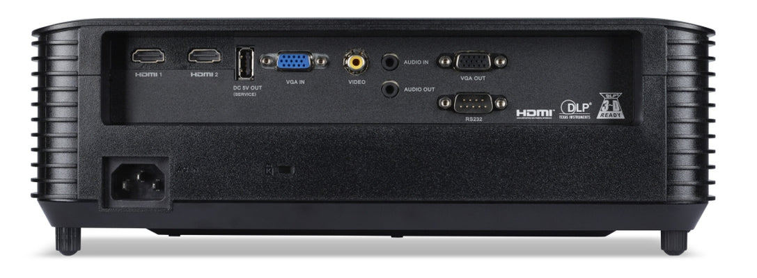 Проектор Acer X1328, DLP, WXGA (1280 x800), 5000 ANSI Lm, 20 000:1, 3D, Автоматично трапецовиднo изкривяване, 2*HDMI, VGA вход/изход, RCA, RS232, Аудио вход/изход, DC изход (5V/1A), 3W високоговорител, 2.7 кг, Черен