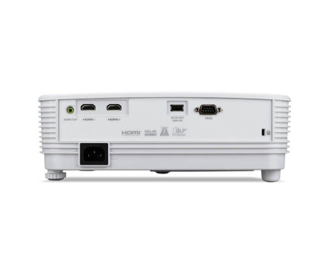 Проектор Acer H6542, DLP, 1080p (1920x1080), 4000 ANSI LUMENS, 13000:1, 2*HDMI, PC Audio (3.5mm mini jack), DC Out (5V/1.5A, USB Type A), USB (Type A), RS-232, Bluelight Shield, LumiSense, 1*3W, Чанта, Бял 2.4 кг