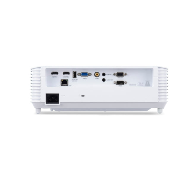 Проектор Acer S1287n, DLP, късофокусен 0.6", XGA (1024x768), 4000 ANSI Lum, 20 000:1, 1x Zoom, 2x HDMI (1.4b), компонентно видео (D-sub), PC Audio 3.5mm, RCA, DC изход (5V/1A, USB-A), RG-45, RS232, високоговорител 16W, 3.1 kg, 3Y, бял