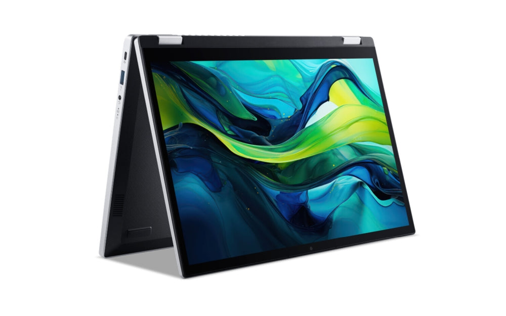 Acer Aspire Go Spin 14, AGSP14-31PT-3593, Intel i3 N355 (до 3.9GHz, 6MB), 14'' WUXGA (1920x1200) IPS Touch (с поддръжка на писалка), 8GB DDR5 вградена памет, SSD 256GB, HD уеб камера, WiFi6ax, BT 5.2, Win 11 Home