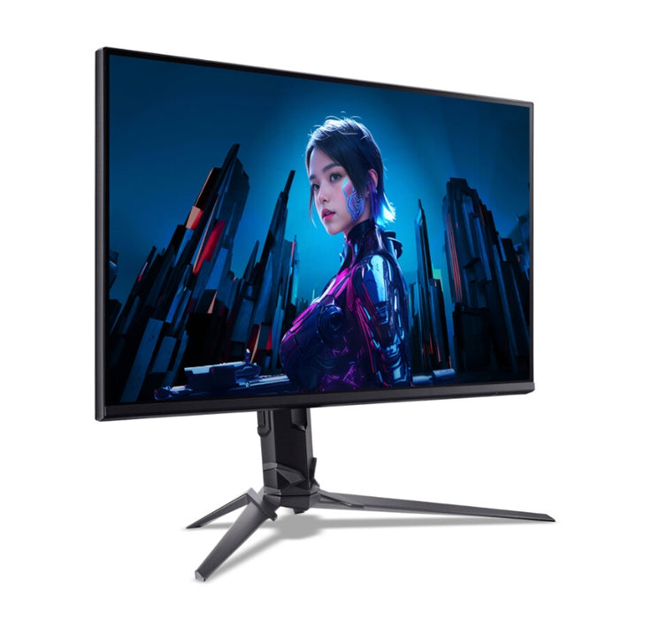 Acer Predator XB253QFbmiiprx, 24.5'' FHD (1920x1080) IPS, ZeroFrame, 300Hz, 1ms (VRB), HDR10, FreeSync Premium, 250 нита, 2xHDMI, високоговорители, DP, аудио изход, VisionCare, енергиен клас E, черен, 2Y