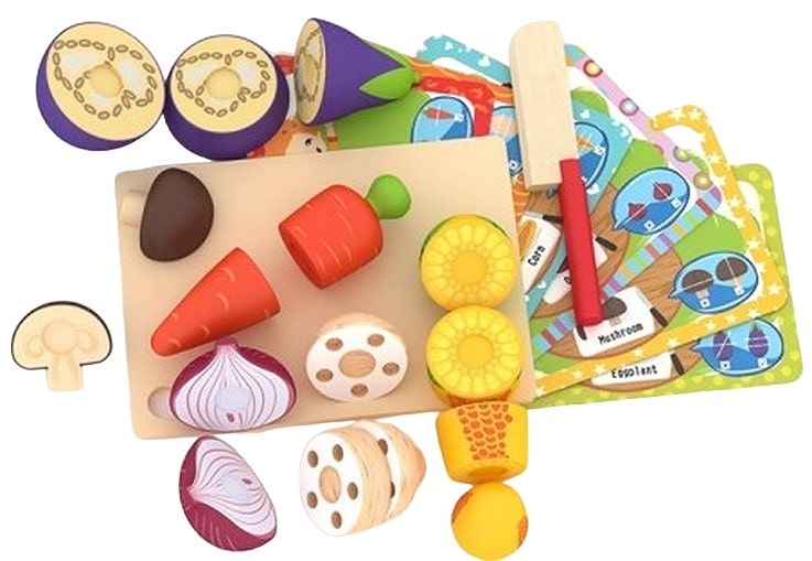 Дървени зеленчуци за рязане Acool Toy