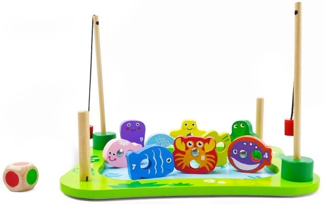 Дървен комплект Acool Toy - Риболов, 15 части