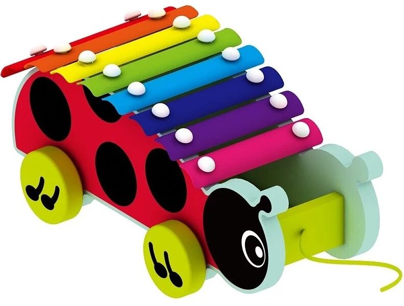 Дървен ксилофон с колелца Acool Toy - Калинка