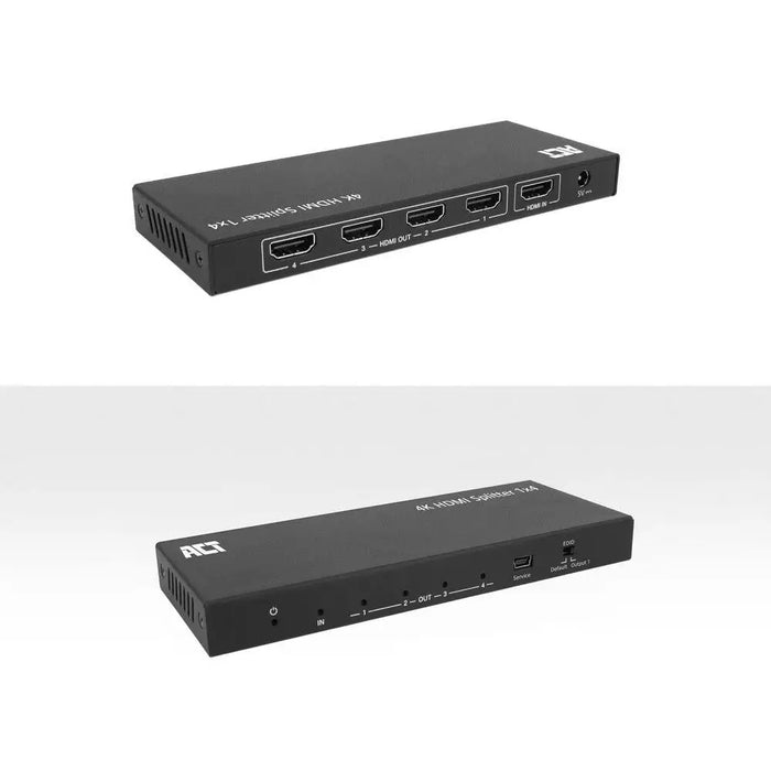 ACT HDMI Сплитер AC7832 4К HDMI сплитер 1 вход.4 HDMI изхода