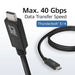 ACT Кабел USB-C - USB-C 0.8 м / USB4 40Gbps 240W