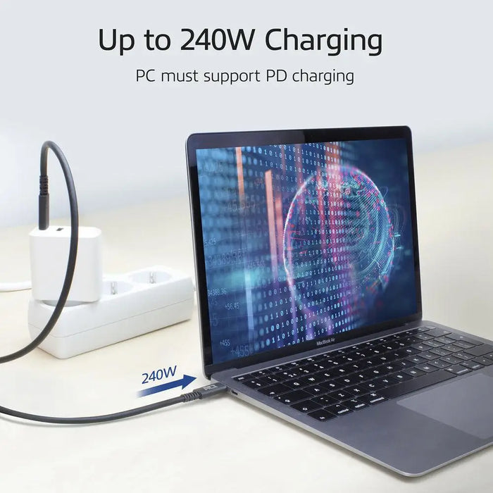 ACT Кабел USB-C - USB-C 0.8 м / USB4 40Gbps 240W