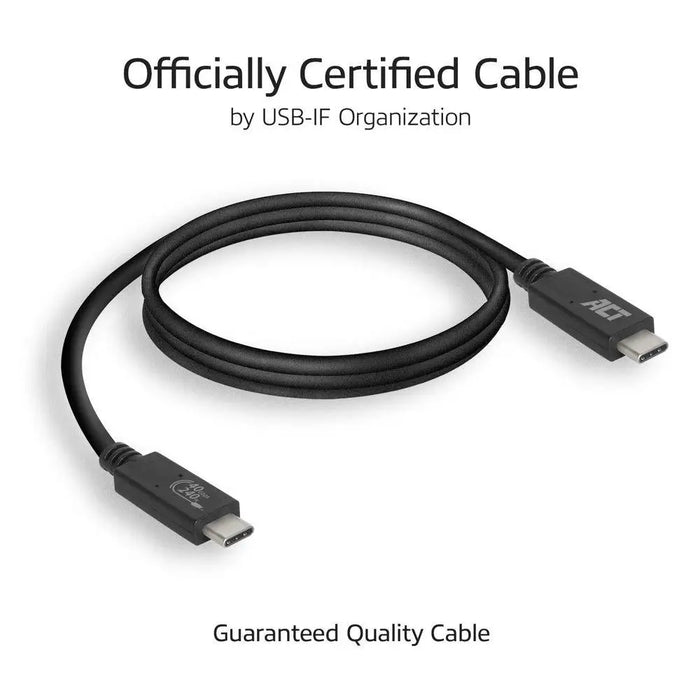 ACT Кабел USB-C - USB-C 0.8 м / USB4 40Gbps 240W