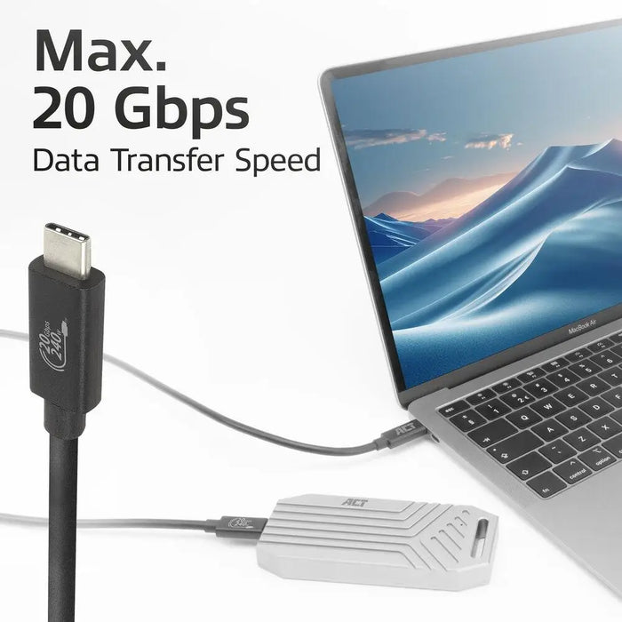 ACT Кабел USB-C - USB-C 2 м / USB4 20Gbps 240W сертифициран