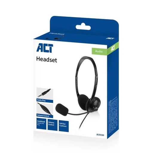 ACT Слушалки с микрофон 3.5mm жак 2м