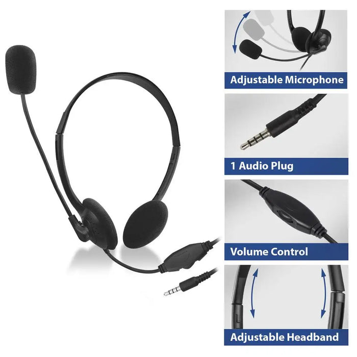 ACT Слушалки с микрофон 3.5mm жак 2м