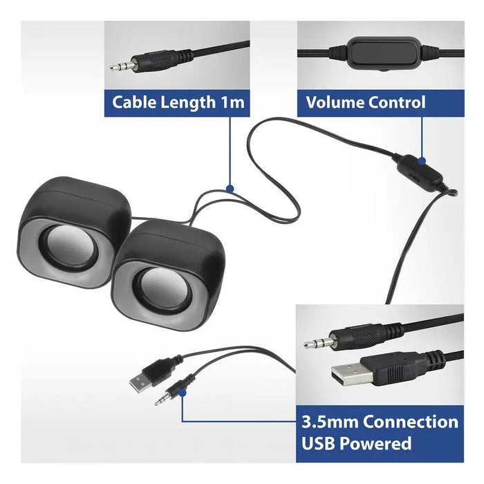 ACT Стерео колонки Eminent 2.0 USB захранване 2 х 3W