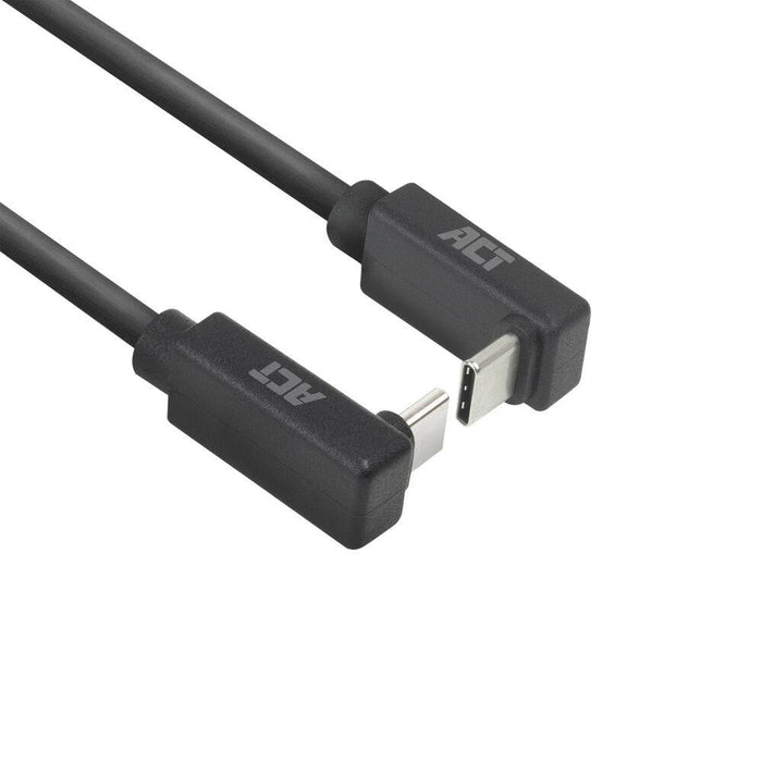 ACT Кабел USB-C 10Gbps, 60W, 0.5м, конектори на 90&deg; up/down angled