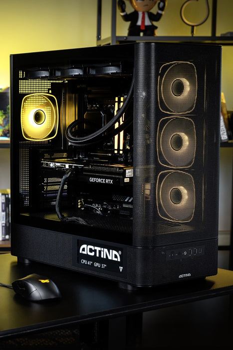 Actina 5901443440246 Персонален компютър AMD Ryzen™ 9 9900X3D 32 GB DDR5-SDRAM 1 TB SSD NVIDIA GeForce RTX 5070 Ti Windows 11 Home Midi Tower Черен