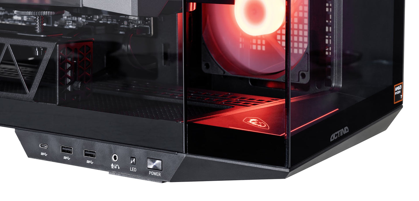 Actina 5901443428336 Персонален компютър AMD Ryzen™ 7 9800X3D 32 GB DDR5-SDRAM 2 TB SSD NVIDIA GeForce RTX 5090 Windows 11 Home Midi Tower Черен