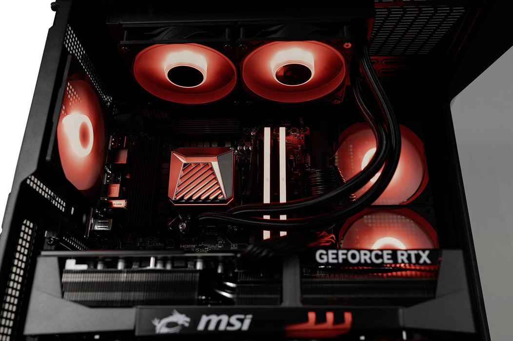 Actina 5901443428336 Персонален компютър AMD Ryzen™ 7 9800X3D 32 GB DDR5-SDRAM 2 TB SSD NVIDIA GeForce RTX 5090 Windows 11 Home Midi Tower Черен