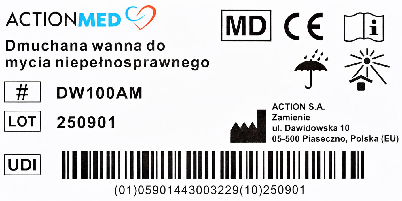 Надуваема вана за хора с увреждания ActionMed DW100AM